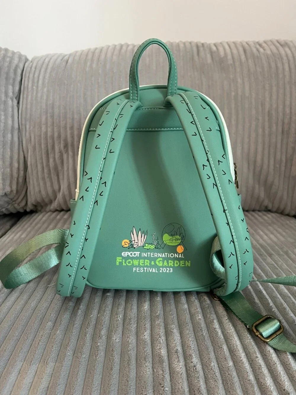 Disney Loungefly 2023 EPCOT Flower Garden Figment Mini Backpack Retired